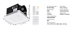 Amocart Bathroom Exhaust Fan 80/110CFM High-Efficiency Ventilation 1.5sones Low Noise Operation Energy-Saving Bathroom Ceiling