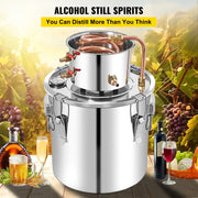 Bild in Galerie-Viewer laden, Amocart 50L Alcohol Still Stainless Steel Water Alcohol Distiller with Condenser 13.2Gal Wine Making Boiler with Copper Tube
