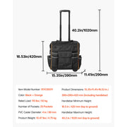 Charger l'image dans la visionneuse de galerie, Amocart 110Lbs Rolling Tool Bag 25 Pockets Roller Tool Bag on Wheels with Telescoping Handle Toolbag Organizers for Mechanic
