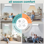 18,000 BTU Mini Split AC & Heating System, 230V Indoor & Outdoor Wall-Mounted Units with WiFi, Installation Kit, Custom