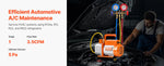 Amocart 3.5 CFM 4.5 CFM Vacuum Pump & Gauge Set, Single Stage Rotary Vane HVAC & Hoses for R134a R12 R22 R502a R410A R404 R407C