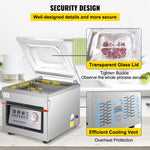 Amocart DZ-260C Chamber Vacuum Sealer Kitchen Food Packing Sealing Machine 110V Packaging for Food Saver Home Commercial Using