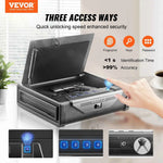 Amocart Gun Safe Q235 Steel Pistol Safe 3-Way Quick Access Firearm Case Gun Box Advanced Biometric Technology Travel Gun Safe
