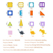Charger l'image dans la visionneuse de galerie, Amocart 56PCS Magnetic Tiles Magnet Building Blocks with 4 Dinosaurs Construction Stacking Stem Educational Toys for Kids

