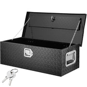 Bild in Galerie-Viewer laden, Amocart Heavy Duty Aluminum Truck Bed Tool Box, Diamond Plate Tool Box with Side Handle and Lock Keys for Pickup, Truck Bed, RV
