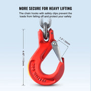 Bild in Galerie-Viewer laden, Amocart 3T Chain Sling 6ft 8mm/10mm Heavy Duty Lifting Chains with 2 Leg Grab Hooks G80 for Engine Manual Hoist Lifting Tool
