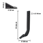 Load image into Gallery viewer, Amocart Box Blade Shank Scarifier Shank Ripper Shank with Removable Tapered Teeth and Pins for Replacement Digging Plowing
