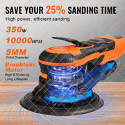 Load image into Gallery viewer, for SucceBuy 350W Brushless Orbital Sander, 10000 RPM 6 Variable Speed Random Sander for Woodworking
