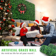 Bild in Galerie-Viewer laden, Amocart Artificial Boxwood Panel UV 24pcs 20x20/24x16 in Boxwood Hedge Wall Panels Artificial Grass Backdrop Wall Green Grass
