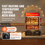 SucceBuy 27/37L 2Tiers Hot Dog Steamer with Temperature Control Stainless Steel Electric Bun Warmer for Hot Dogs&Buns for Cinema
