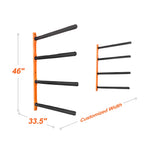SucceBuy Kayak Ceiling Storage Rack Ceiling Storage Rack for 2 Kayak Canoe SUP Adjustable Height Overhead Kayak Holder Hanger