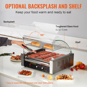 Bild in Galerie-Viewer laden, Amocart  5/7/11 Commercial Hot Dog Roller Electric Sausage Maker Barbecue Grill Machine for Camping Party Home Appliance 110V

