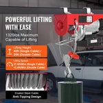Amocart 1320 lbs Electric Hoist Crane with 328 ft Wireless 40 ft Single Cable Lifting Height Electric Lift Hoist for Factory