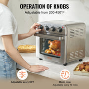 Bild in Galerie-Viewer laden, Amocart 18L 1700W Air Fryer Toaster Oven Stainless Steel Toaster Ovens Countertop Combo with Grill Home and Commercial Use
