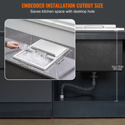 Charger l'image dans la visionneuse de galerie, Amocart Drop in Ice Chest Stainless Steel Ice Cooler Commercial Ice Bin with Sliding Cover Outdoor Kitchen Ice Bar
