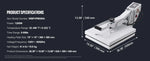 Amocart Heat Press Machine 15" x 15" /16" x 20" /16" x 24" Sublimation Printer Manual Clamshell Transfer on DIY T-shirt Pillow