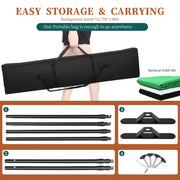 Load image into Gallery viewer, Double-Crossbar Backdrop Background Stand Frame Support System For Photography Photo Studio Video Muslin Green Screen
