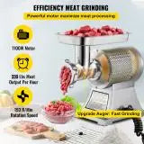 Charger l'image dans la visionneuse de galerie, Amocart 122 Kg/H 250 KG/H Electric Meat Mincer Chopper Heavy Duty Food Processors Kitchen Appliances Commercial Grinder Machine
