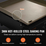 Amocart 18/24inch Propane Gas Tabletop Griddle with Hot-rolled Plate Carbon Steel  Portable Table Top Griddle Grill for Camping