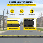 SucceBuy 2 Channel Cable Protector Ramp Wire Cable Cover Cord Guard Rubber + PVC 11000LBS Speed Bump Parking Driveway Traffic