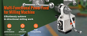 Charger l'image dans la visionneuse de galerie, Amocart Z-Axis Power Feed for Milling Machine 450 in-lb Torque 0-200RPM Adjustable Rotate Speed 120V Table Feed Mill Feeder
