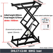 Load image into Gallery viewer, Electric Lifting Platform Tea Table 60/120/150kg Load Elevation Height Adjustable  Remote Control Motor Drive Iron Frame
