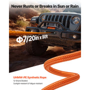 Bild in Galerie-Viewer laden, Amocart 10000/12000/13500 lbs Electric Winch 12V DC Truck Car Winch with 90 ft Synthetic Rope for Towing Off-Road SUV Jeep
