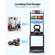 Bild in Galerie-Viewer laden, Amocart 4-Tier 3D Printer Filament Storage Rack with Wheels Printer Stand Spools Holder Cart for 3D Printing Station Office

