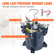 Bild in Galerie-Viewer laden, Amocart 10L Spray Paint Pressure Pot Tank Air Paint Pressure Pot Metal Rack Leak Repair Sealant for Industry Home Construction
