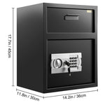 SucceBuy Electronic Safe Deposit Box Secret Hidden Piggy Bank Digital Access &Override Keys for Store Money Gun Jewelry Document