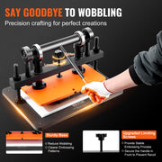 Load image into Gallery viewer, Amocart Leather Cutting Machine Embossing Plate Manual Die Cutter 0.47 in Pressure Stroke Leather Embossing Machine
