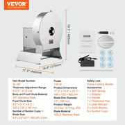 Bild in Galerie-Viewer laden, 【Premium】Amocart Electric Veget le Slicer 0-12mm Thickness Adjust le Commercial Slicer  hine Convertible to Manual Food Cutter
