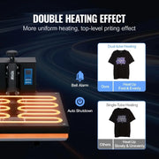 Bild in Galerie-Viewer laden, 【Upgraded】SucceBuy Heat Press  hine 15" x 15" /16" x 20" /16" x 24" Sublimation Printer Manual Clamshell Transfer on DIY T-shirt

