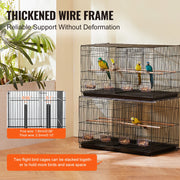 Bild in Galerie-Viewer laden, Amocart 30In Flight Bird Cage Stackable Divided Small Animal Cage for Kinds of Birds Pet Travel Birdcage with Handle and Perche
