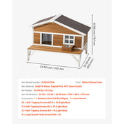 Charger l'image dans la visionneuse de galerie, Amocart Heated Cat House Insulated Wooden House for Outdoor Cats with Heating Pad Openable Asphalt Roof for 1-3 Cats in Winter
