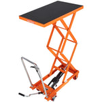 SucceBuy 330/770/1760Lbs Lifting Platform Hydraulic Car Lift Table Cart Heavy Duty Double Shear Wheelbarrow for Repair Motorcycl