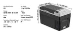 Amocart 20L 22L 35L 45L 55L Car Refrigerator Mini Fridge Freezer Portable Compressor Cooler DC 110-240V Ice Box for Camping