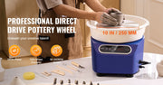 Charger l'image dans la visionneuse de galerie, Amocart Pottery Wheel 11 inch Pottery Forming 450W Electric Wheel for Pottery Direct Drive Ceramic Wheel for DIY Art Craft Blue

