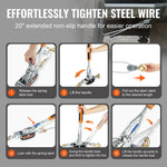 Amocart 5T Come Along Winch Ratchet Power Puller Tool with 11.5ft Steel Cable Automotive Hoist Cable Puller for Vehicle Rescue