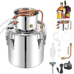 Amocart 50L Moonshine Still Alcohol Distiller w/ Water Pump Stainless Copper DIY Brew Ethanol Wine Essential Oil Brewing Kit