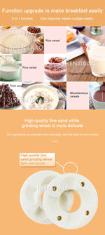 Commercial Grain Grinding Machine Stainless Steel Head Soymilk Miller Rice Milk Machine Tofu Grinder Machine Household 2200W Hot