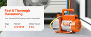 Charger l'image dans la visionneuse de galerie, Amocart Vacuum Pump &amp; Oil Bottle 3.5CFM/4CFM/5CFM 1-Stage or 6CFM 9CFM 2-Stage, R134a R22 R410a Systems Conditioner Maintenance
