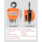 Bild in Galerie-Viewer laden, Amocart Hand Chain Hoist Manual Chain Block with Upgrade G80 Galvanized Chain 10 ft/20ft Lifting Height Pulley Hoist for Garage
