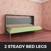 Bild in Galerie-Viewer laden, Amocart Murphy Wall Bed Hardware Kit Spring Mechanism Horizontal Stainless queen Size With 2 Steady Bed Legs Quick Set Up White
