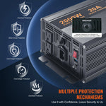SucceBuy 2000W/2500W Sump Pump Battery Backup System LCD Display Auto Switches to Battery Inverter Power for Emergency Power Use
