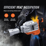 Amocart Demolition Jack Hammer 1500W/2200W/3500W Jack Hammer Concrete Breaker Heavy Duty Electric Jack Hammer 2/4pcs Chisel
