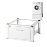 SucceBuy Laundry Pedestal Washer And Dryer Base Stand Platform Heavy Duty Multi-Functional Base with Drawer & Rich Accessories