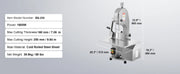 Bild in Galerie-Viewer laden, Amocart Commercial Electric Meat Bandsaw 650W 1800W Stainless Steel Countertop  Sawing Machine Frozen Fish Cutter for Pork
