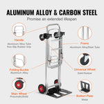 SucceBuy Folding Hand Truck Aluminum Heavy Duty Industrial Collapsible Dolly Cart for Transport Moving in Warehouse Supermarket