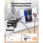 SucceBuy Airbrush Kit, Air Brush Kit with Air Compressor 3 Dual-Action Professional Airbrushes with 3 Tips for Cake Decorating